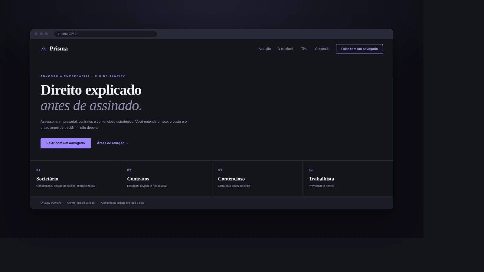 Conceito Prisma — advocacia moderna